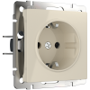 Механизм розетки Werkel 1-ая с заземлением слоновая кость (10)