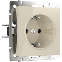 Механизм розетки Werkel 1-ая с заземлением слоновая кость (10)