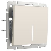 Механизм выключателя Werkel 1кл подсветка айвори матовый (10)
