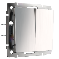 Механизм выключателя Werkel 2кл глянцевый никель (10)