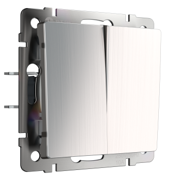 Механизм выключателя Werkel 2кл глянцевый никель (10)