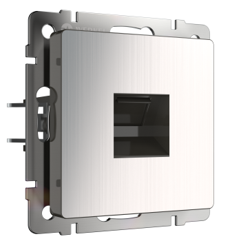 Механизм розетки Werkel RJ45 глянцевый никель (10)