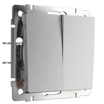 Механизм выключателя Werkel 2кл серебро (10)