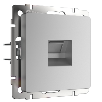 Механизм розетки Werkel RJ11 серебро (10)