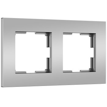 Рамка Werkel Slab 2-ая серебро матовый (10)
