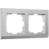 Рамка Werkel Stark 2-ая серебряный матовый (10)