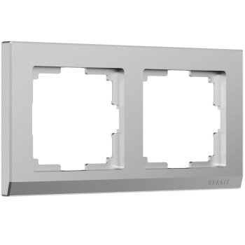 Рамка Werkel Stark 2-ая серебряный матовый (10)