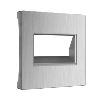 Накладка для розетки Werkel RJ45x2 серебряный рифленый (10)