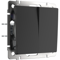 Механизм выключателя Werkel 2кл чёрный матовый (10)