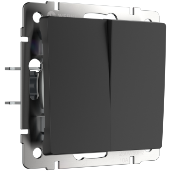 Механизм выключателя Werkel 2кл чёрный матовый (10)