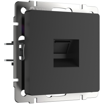 Механизм розетки Werkel RJ45 чёрный матовый (10)