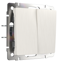 Механизм выключателя Werkel 2кл проходной перламутровый рифлёный (10)