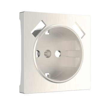 Накладка Werkel 1-ая+USBx2 с заземлением перламутровый рифленый (10)