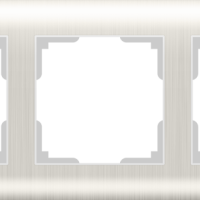 Рамка Werkel Stream 3-ая перламутр рифленый (10)