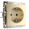 Механизм розетки Werkel 1-ая с заземлением шампань рифленый (10)