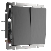 Механизм выключателя Werkel 2кл графит рифленый (10)