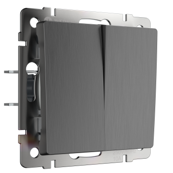 Механизм выключателя Werkel 2кл графит рифленый (10)