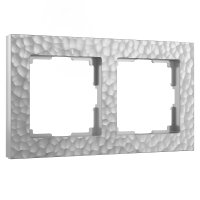 Рамка на 2 поста (серебряный)