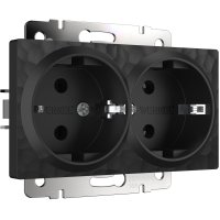 Механизм розетки Werkel Hammer 2ая с заземлением черный