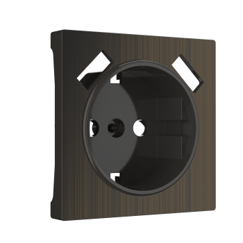 Накладка Werkel 1-ая+USBx2 с заземлением бронза (14)