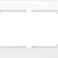 Рамка Favorit стекло белый 1-ая для 2-ой розетки (5)