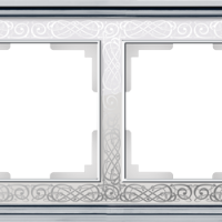 Рамка PalacioGracia хром/белый 4-ая (5)