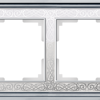 Рамка PalacioGracia хром/белый 4-ая (5)