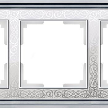 Рамка PalacioGracia хром/белый 5-ая (5)