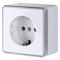 Розетка Werkel Gallant 1-ая с заземлением белый (10)