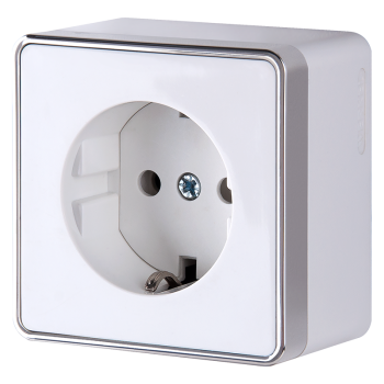 Розетка Werkel Gallant 1-ая с заземлением белый (10)