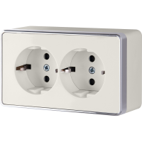 Розетка Werkel Gallant 2-ая с заземлением слоновая кость (5)