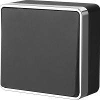 Выключатель Werkel Gallant 1кл черный/хром (10)