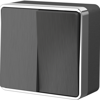 Выключатель Werkel Gallant 2кл графит рифленый (10)