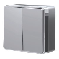 Выключатель Werkel Gallant 2кл серебряный (10)