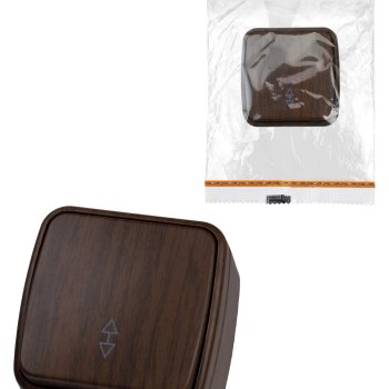 Выключатель TDM Дача 1кл. венге проходной (10/100)