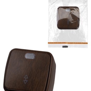 Выключатель TDM Дача 1кл. венге проходной подсветка (10/100)