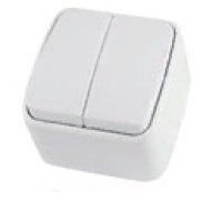 Выключатель TDM Дача 2кл. белый (10/100)