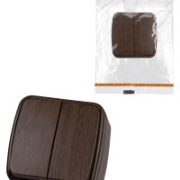 Выключатель TDM Дача 2кл. венге (10/100)