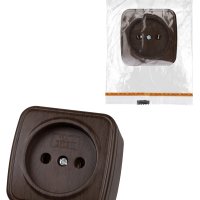 Розетка TDM Дача 1-ая венге б/з (12/120)