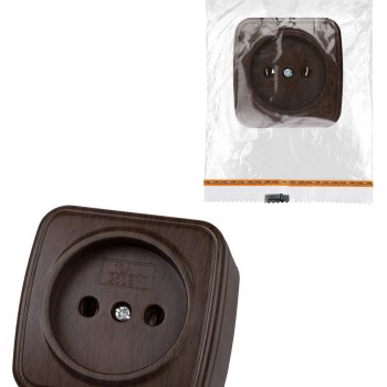 Розетка TDM Дача 1-ая венге б/з (12/120)