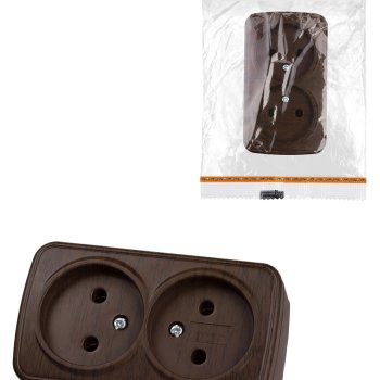 Розетка TDM Дача 2-ая венге б/з (10/100)