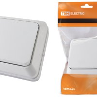 Выключатель TDM Ладога 1кл. белый (10/200)