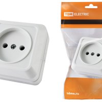 Розетка TDM Ладога 1-ая белая б/з (10/200)