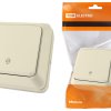 Выключатель TDM Ладога 1кл. слоновая кость проходной (10/100)