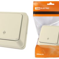 Выключатель TDM Ладога 1кл. слоновая кость проходной (10/100)