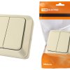 Выключатель TDM Ладога 2кл. крем (10/200)