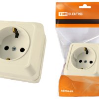 Розетка TDM Ладога 1-ая крем с/з (10/200)