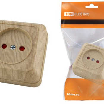 Розетка TDM Ладога 1-ая сосна б/з шторки (10/200)