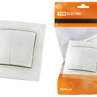Выключатель ТDM Таймыр 2кл. белый (10/100)