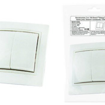 Выключатель TDM Таймыр 2кл. белый бакелитовое основание (10/200)